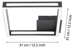 Eglo 99787 - LED Stropné svietidlo ALTAFLOR LED/11,2W/230V čierna