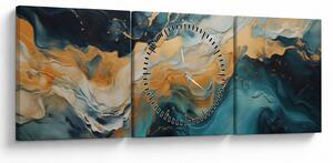 Obraz - Abstrakcia (s hodinami) (90x30 cm)