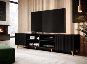 Drevko Čierny TV stolík Pafos 4D