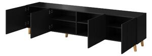 Drevko Čierny TV stolík Pafos 4D