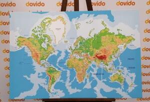 Obraz klasická mapa sveta - 60x40
