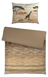 OBOJSTRANNÁ POSTEĽNÁ BIELIZEŇ, satén, taupe, 140/200 cm Esposa - Obliečky & plachty