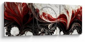 Obraz - Moderné abstrakcie (s hodinami) (90x30 cm)