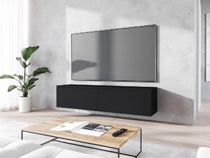 Televízna skrinka 140 cm WILLA D - čierna grafitová