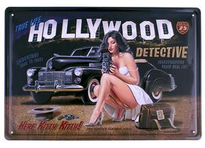 Kovová retro tabuľa Hollywood 30x20cm (Dekorácia na stenu)