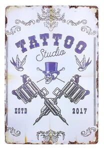 Retro ceduľa Tattoo Studio 20x30cm (Dekoračná ceduľa na stenu)