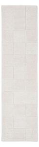 Slonovinový ručne tkaný vlnený behúň 60x230 cm Checkerboard – Flair Rugs