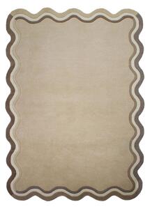 Ručne tkaný vlnený koberec v prírodnej farbe 160x230 cm Leo Scallop – Flair Rugs