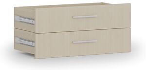 Zásuvky ku skrinke PRIMO, 2 zásuvky, 1781 x 800 x 420 mm, breza