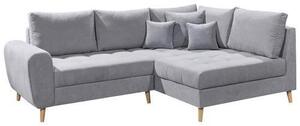ROHOVÁ SEDACIA SÚPRAVA, textil, kompozitné drevo, svetlosivá MID.YOU - Sedačky, Online Only