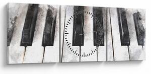 Obraz - Piano, aquarel (s hodinami) (90x30 cm)