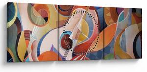 Obraz - Hudobný abstrakt (s hodinami) (90x30 cm)