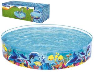 Detský bazén s pevnou stenou 244 x 46 cm Modrá