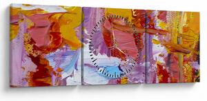 Obraz - Olejomaľba (s hodinami) (90x30 cm)