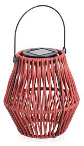 Červený LED lampáš so solárnym panelom (výška 17 cm) Juny – Yes Everyday