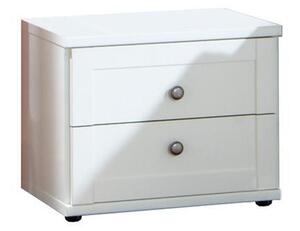 NOČNÝ STOLÍK, biela, 46/38/40 cm XXXL - Nočné stolíky, Online Only