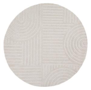 Slonovinový ručne tkaný vlnený okrúhly koberec ø 160 cm Zen Garden – Flair Rugs