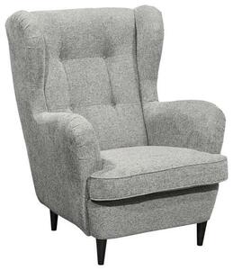 KRESLO UŠIAK, textil, kompozitné drevo, strieborná MID.YOU - Kreslá, Online Only