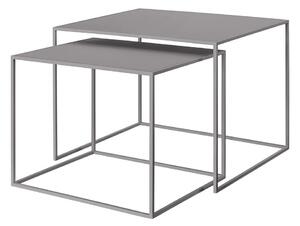 Sivé kovové konferenčné stolíky v súprave 2 ks 50x60 cm Fera – Blomus