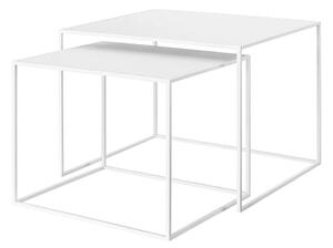 Biele kovové konferenčné stolíky v súprave 2 ks 50x60 cm Fera – Blomus
