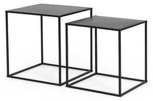 Čierne kovové konferenčné stolíky v súprave 2 ks 38x38 cm Alrik – Yes Everyday