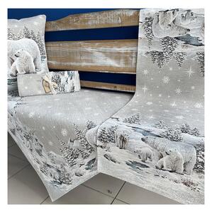 Vianočný gobelínový obrus na stôl Ľadový medveď Chenille 1245 Farba Viacfarebná Rozmery 50x40 cm