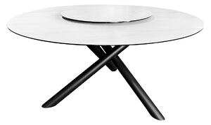 Okrúhly jedálenský keramický stôl Ganya 150 cm biely