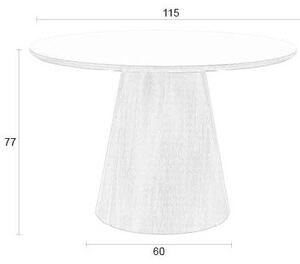 Okrúhly jedálenský stôl s doskou z kameňa ø 115 cm Almira – White Label