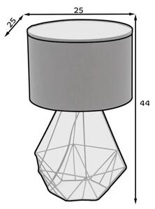 Stolová lampa na nočný stolík BREVITAS - čierna