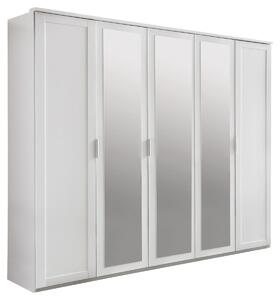 SKRIŇA S OTOČNÝMI DVERAMI, biela, 225/210/58 cm MID.YOU - Skrine, Online Only