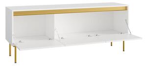 Mirjan24 TV stolík/skrinka Gllane 3D, Farby: čierna / čierna + zlatá 5903211351334