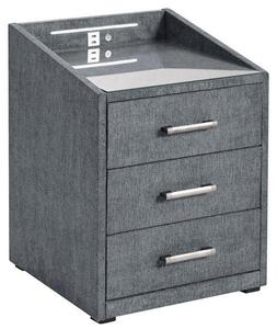 NOČNÝ STOLÍK, antracitová, 47/61/46 cm MID.YOU - Nočné stolíky, Online Only