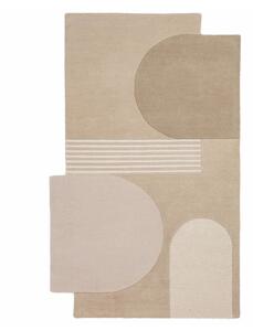 Ručne tkaný vlnený koberec v prírodnej farbe 200x290 cm Lozenge – Flair Rugs