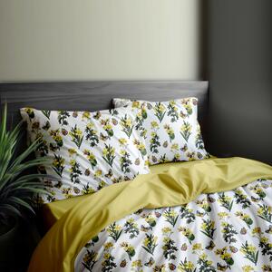 Ervi bavlnené obliečky DUO - žlté lúčne kvety/svetlé žlté
