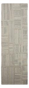 Sivobéžový ručne tkaný vlnený behúň 80x300 cm Elva – Flair Rugs
