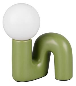 Zelená keramická stolová lampa (výška 21,5 cm) Quinn – Reality