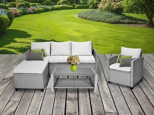 Štýlový ratanový nábytok do záhrady sivej farby Sivá