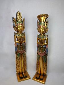 Sošky Ráma Sita zlatá, exotické drevo, ručná práca, 100 cm
