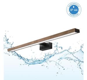 Brilagi - LED kúpeľňové osvetlenie zrkadla 3v1 WOODY MIRROR LED/15W/230V IP44 čierna/dub orech