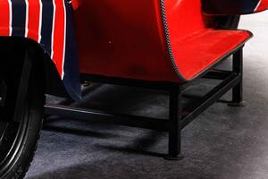 Dizajnový barový stôl Fahima 174 cm červený