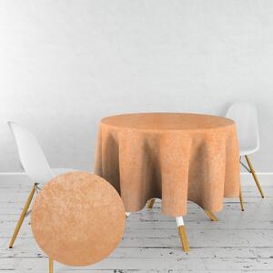 Ervi dekoračný obrus na stôl okrúhly - zamat Svetlo oranžový
