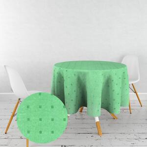 Ervi dekoračný obrus na stôl okrúhly - Štvorčeky zelené