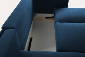 Rohová sedačka DAKAR NEW s 2 kontajnermi, modrá