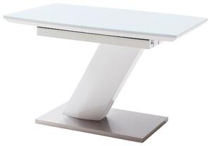 JEDÁLENSKÝ STÔL, biela, farba ušľachtilej ocele, 120-160/80/76 cm Livetastic - Stoly, Online Only