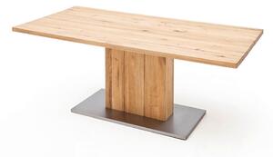JEDÁLENSKÝ STÔL, trámový dub, farba duba, farba ušľachtilej ocele, 160/90/77 cm Livetastic - Stoly, Online Only