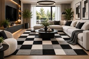 Koberec Gold WHITE 1212/91 rozmery koberec: 80x150 cm