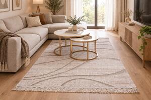 Koberec Benita 085 GREEN/CREAM rozmery koberec: 120x170 cm