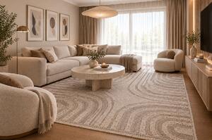 Koberec Benita 092A D.BEIGE/CREAM rozmery koberec: 60x100 cm