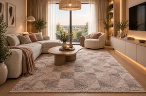 Koberec Benita 654 GREEN/CREAM rozmery koberec: 120x170 cm