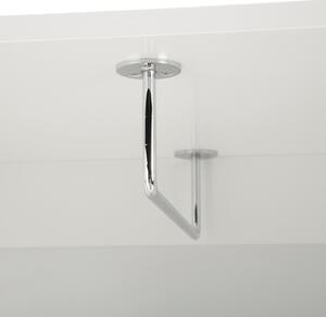Šatníková skriňa SAUDDE so zrkadlom, biela 180 cm